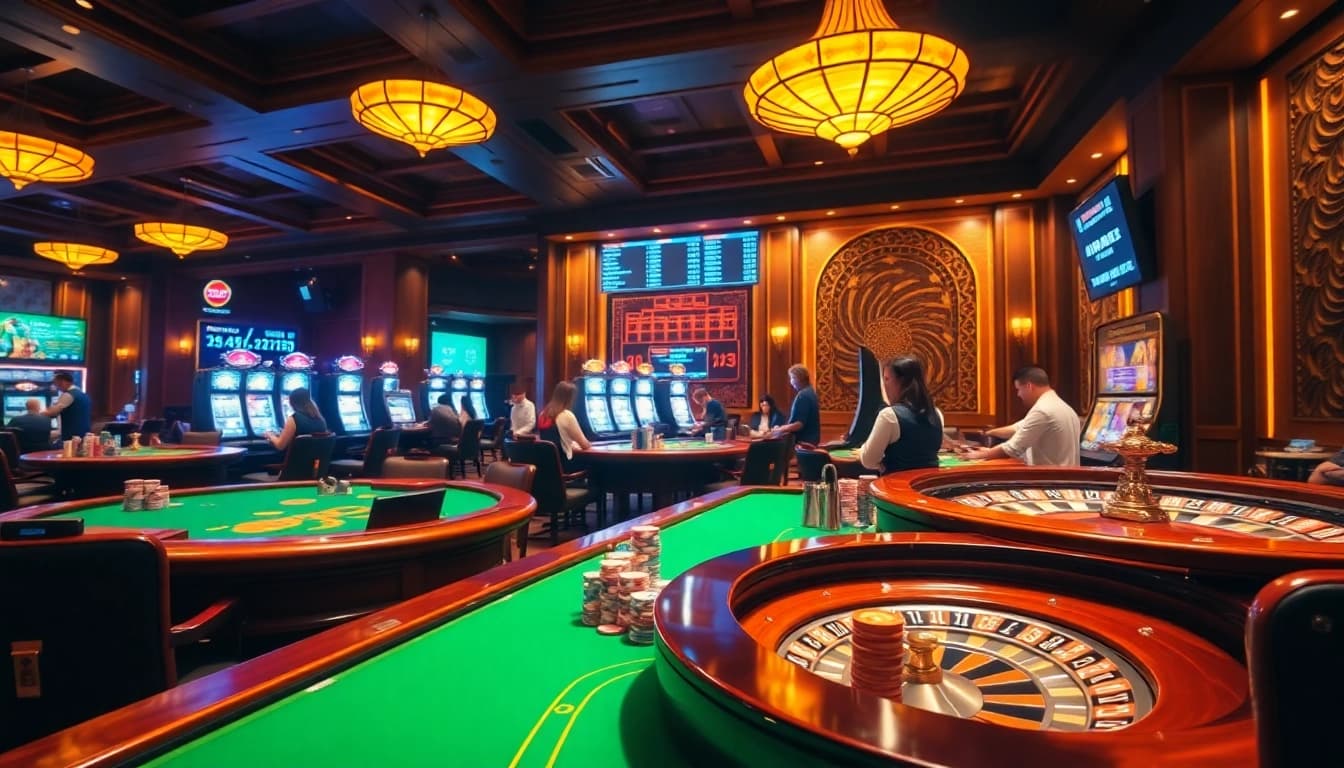 Experience the thrill of gaming at NV Casino with vibrant tables and dynamic players.