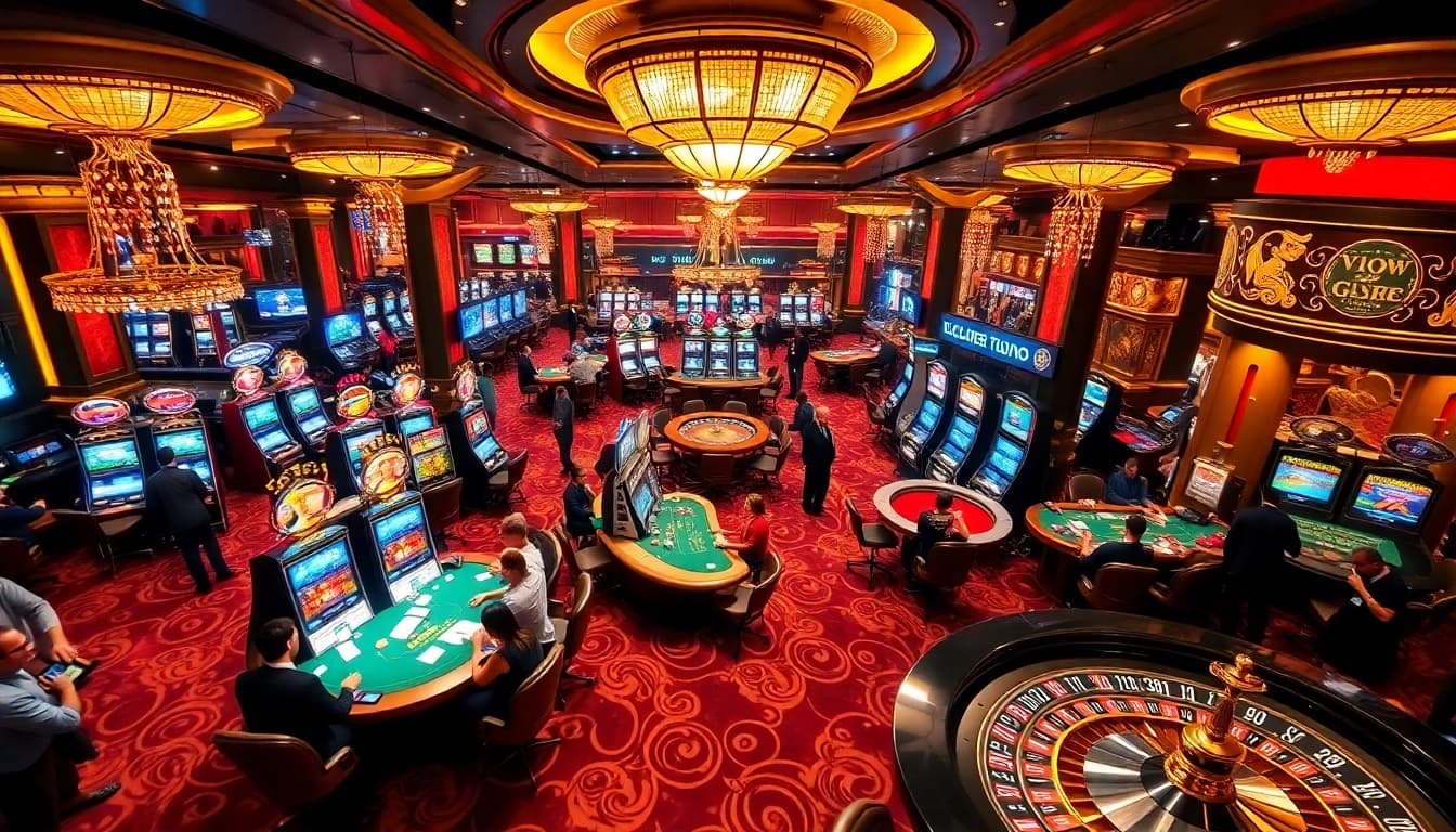 Players enjoying their luck at gg88 tables in a vibrant casino environment.