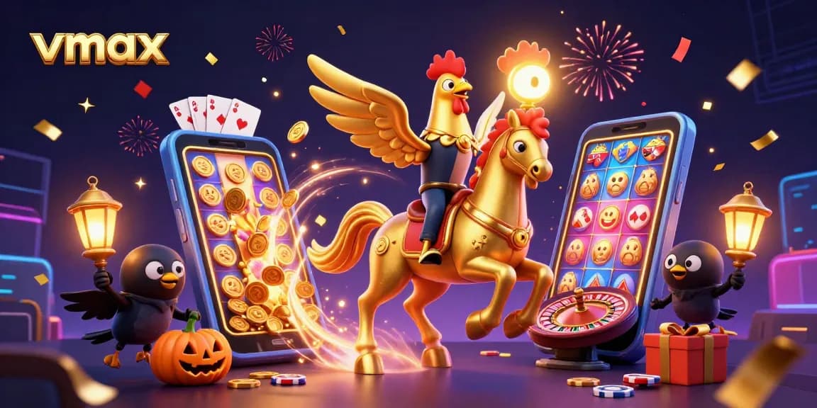 vmax players winning big in a vibrant midnight casino with thrilling elements and dynamic action