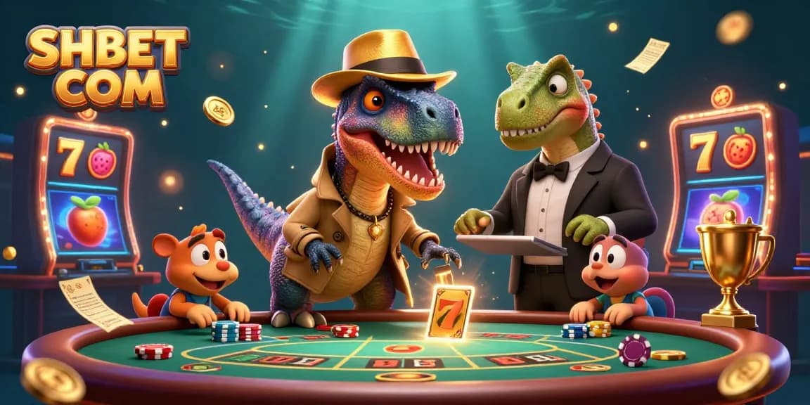 Experience thrilling gameplay at SHBET COM with vibrant casino elements and animated characters.