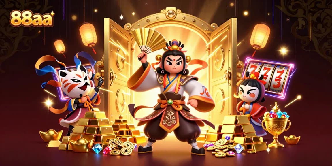 Engage in thrilling gameplay at 88aa featuring vibrant characters and dynamic casino elements.