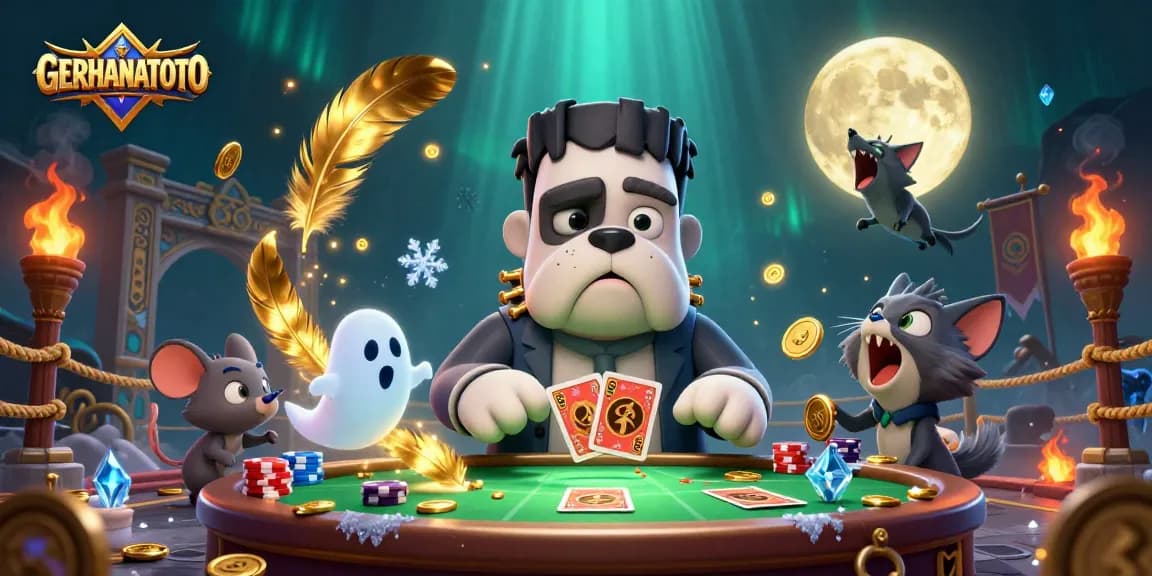 Permainan menarik di GERHANATOTO dengan monster bulldog dan kitten di kasino.
