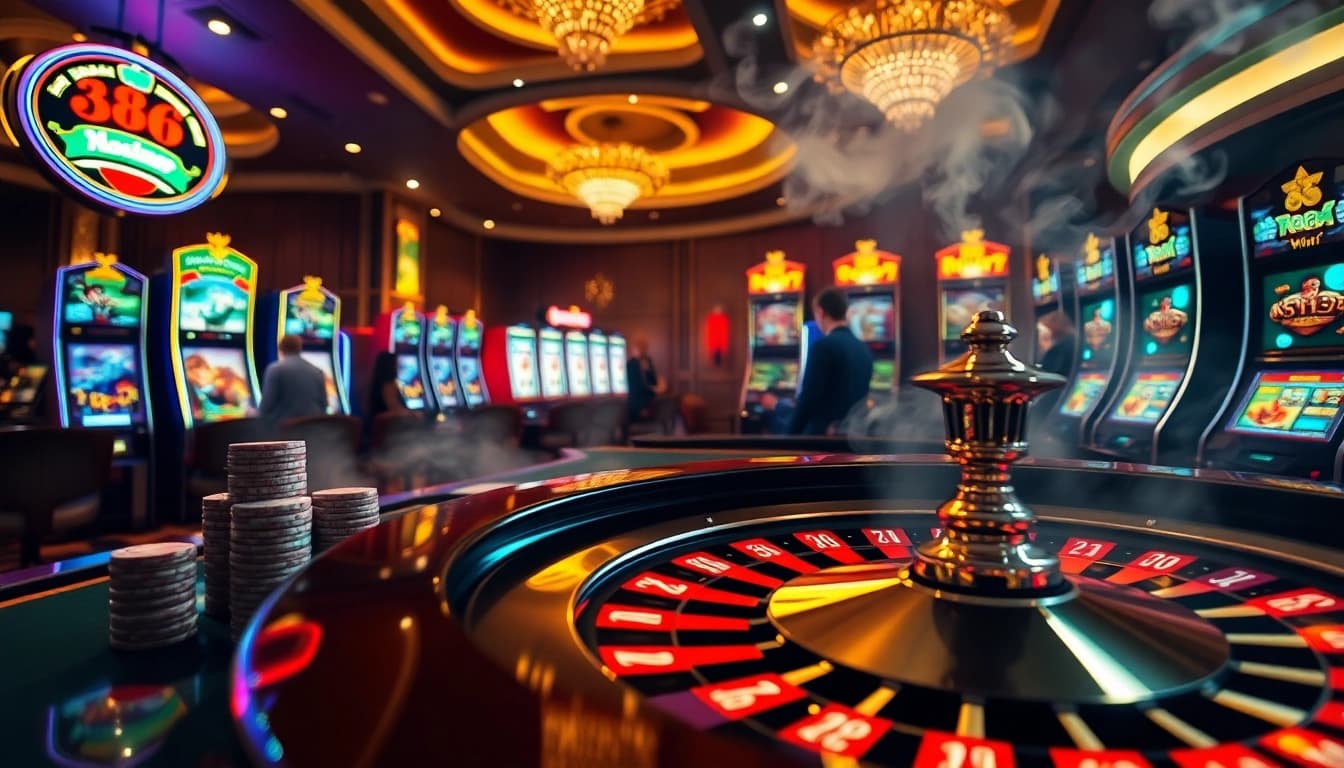 Players engaged in an exciting game at new 88 casino with vibrant lights and thrilling atmosphere.