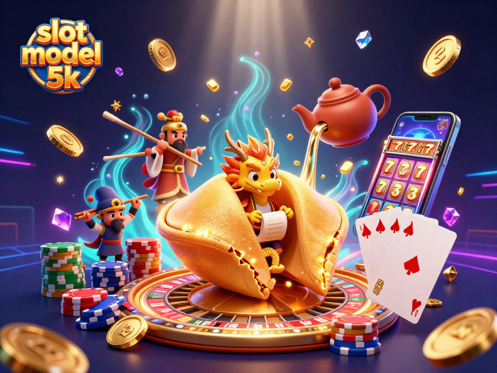 Engage with slot modal 5k as the dragon reveals fortunes amidst a vibrant casino scene.