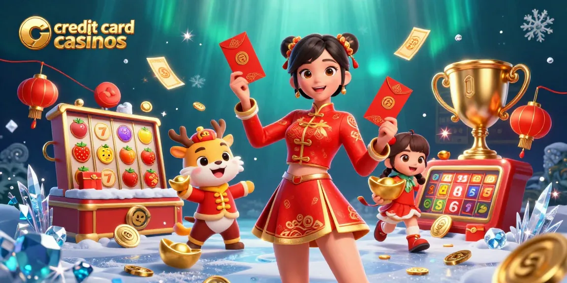 Engage in exciting gameplay at credit card casinos featuring vibrant characters and dynamic casino elements.