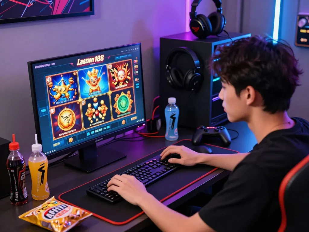 Jelajahi laoban188 slot online dalam suasana e-commerce yang menarik dengan grafik permainan yang hidup dan suasana muda.