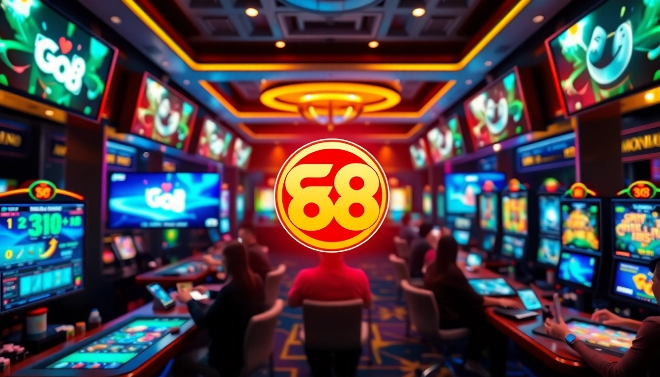 Exciting GO 88 gaming experience with players engaging in various games on digital devices.