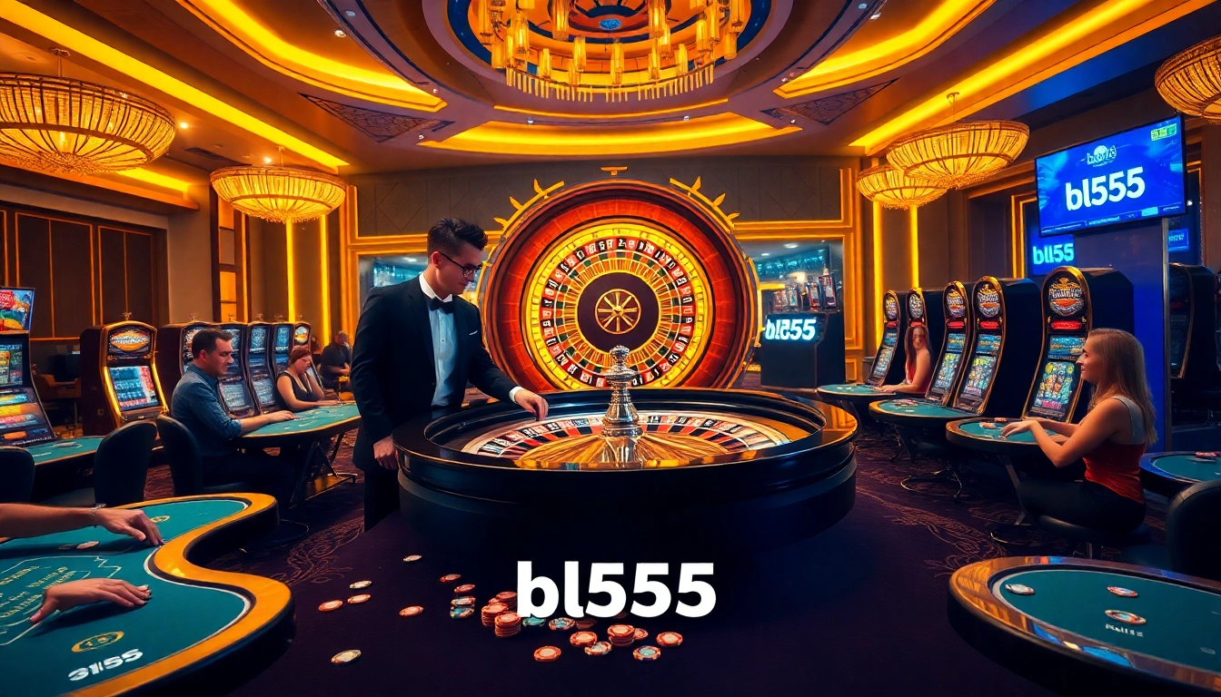 Experience the excitement of placing bets at bl555 with players enjoying casino games.