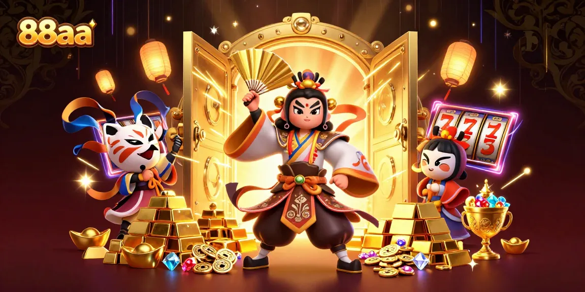 Engage in thrilling gameplay at 88aa featuring vibrant characters and dynamic casino elements.