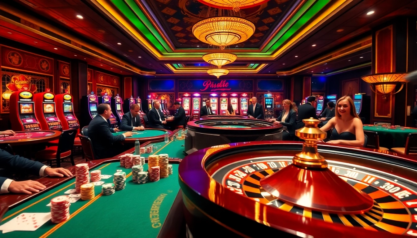 Engage in thrilling games at ok8386.com with vibrant casino tables, poker chips, and slot machines.
