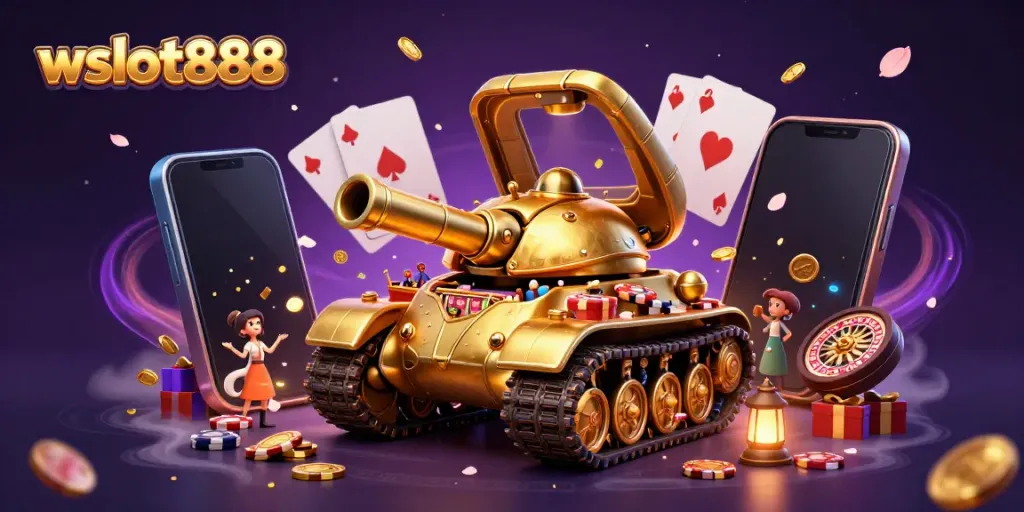 Menangkan permainan di wslot888 dengan kasino mini di dalam tank keong emas yang unik.