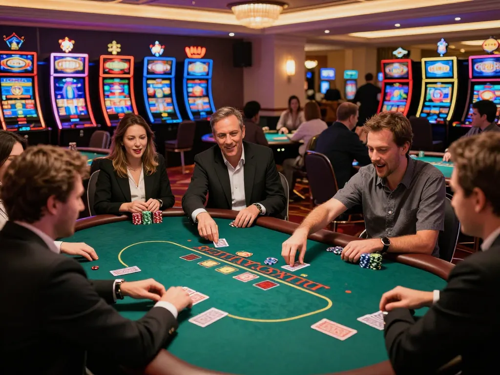 Players enjoying competitive gaming moments at CM 88 casino, vibrant atmosphere highlighting poker excitement