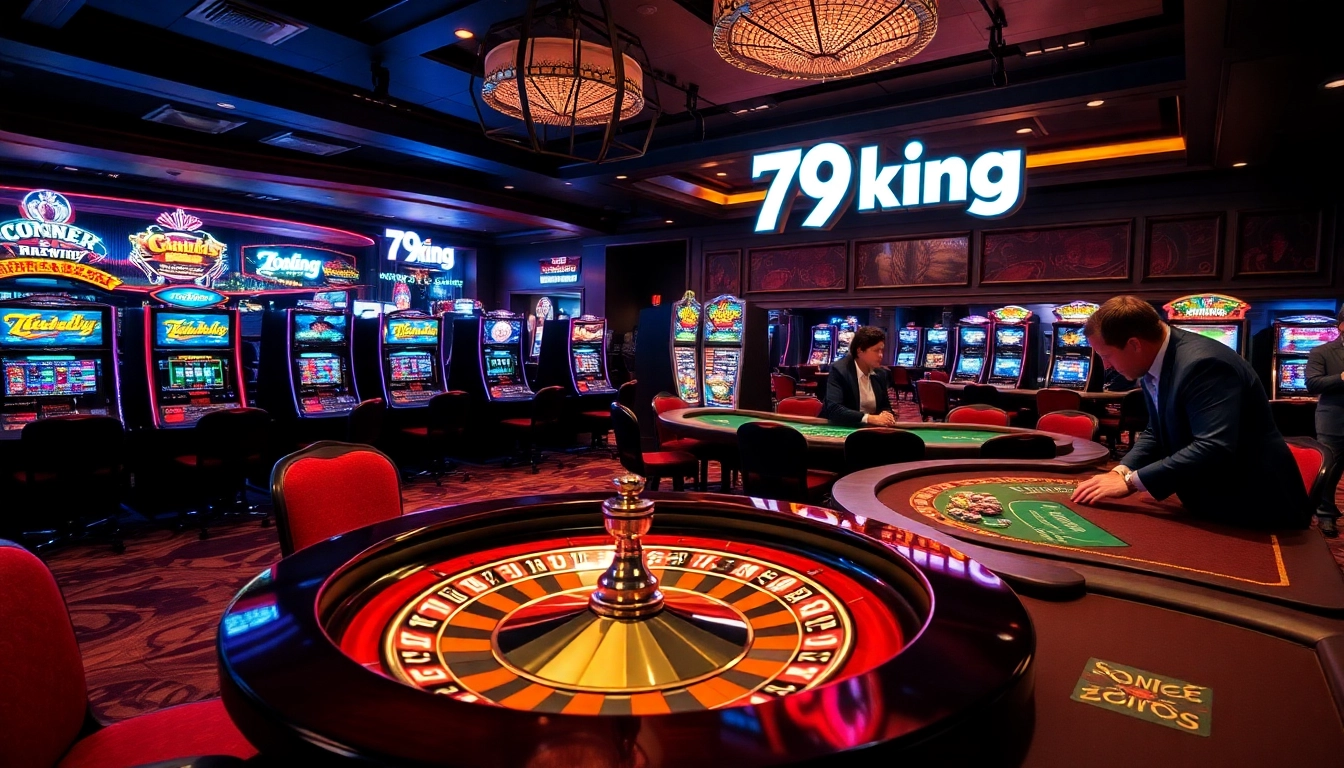 Players enjoying an exciting roulette game at 79king casino with vibrant atmosphere and luxury design.