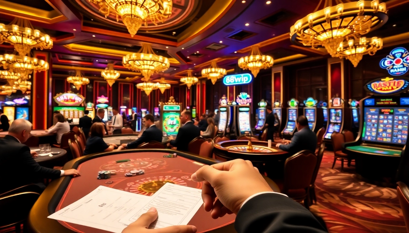 Experience high-stakes gaming at 68VIP, with vibrant roulette wheels and elegant poker tables.