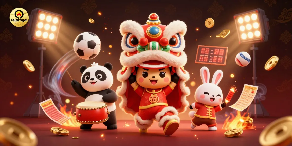 Engage with rajatogel through a vibrant illustration of festive characters in a dynamic casino scene.