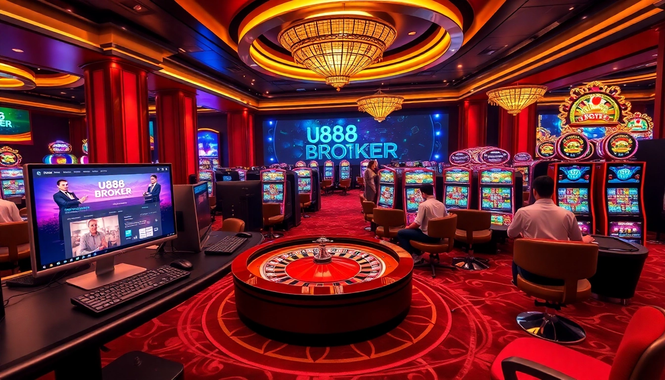 Experience excitement with u888.broker's modern online gambling interface.