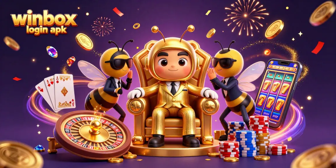 Engage in thrilling gameplay with winbox login apk featuring a dynamic casino scene with 3D characters.