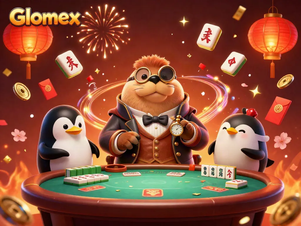 Engage in thrilling gameplay with Glomex where a walrus, penguin dealer, and pufferfish create a vibrant underwater poker scene.