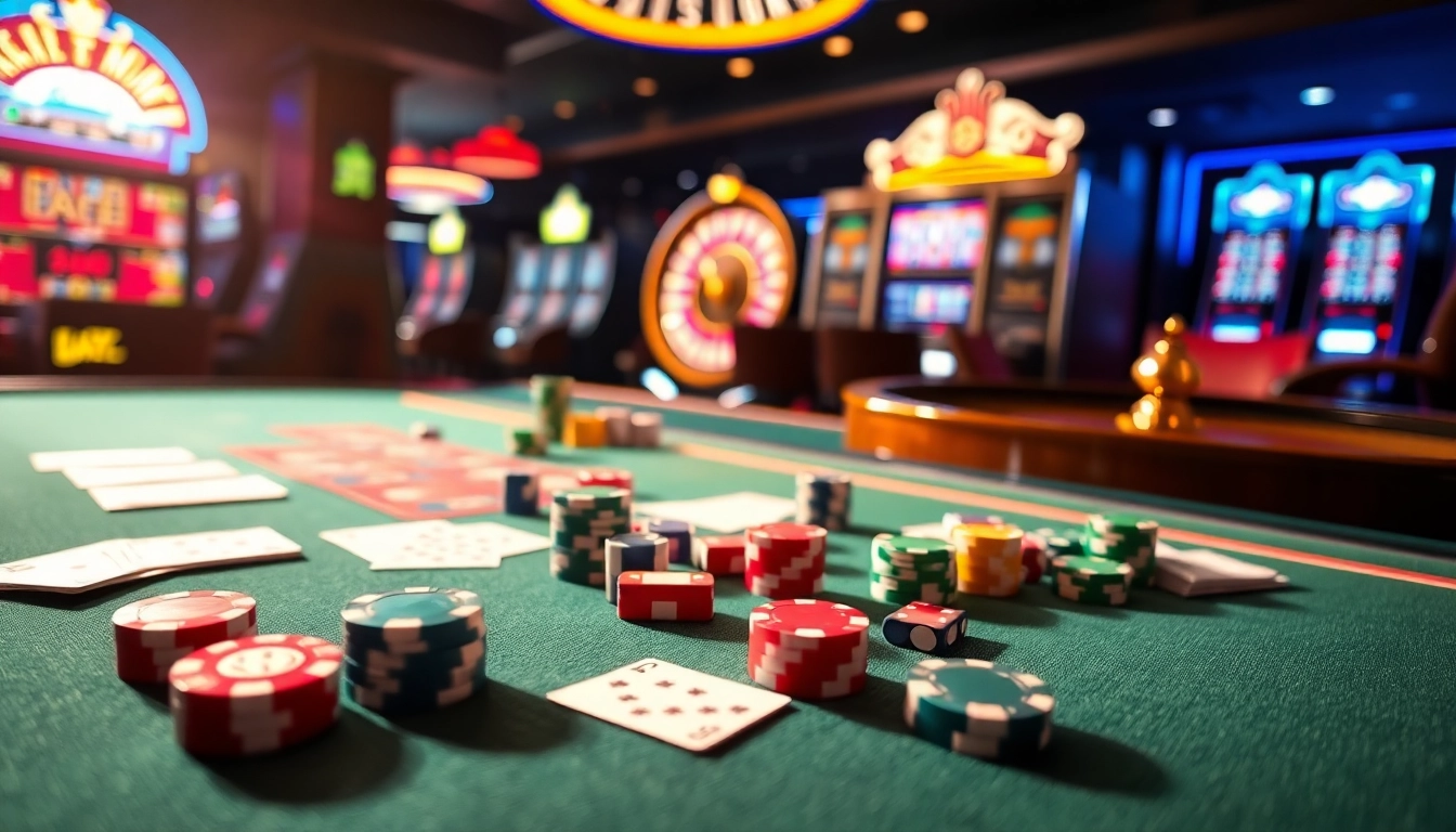 Engaging casino table scene showcasing enthusiastic players enjoying Ga6789 gaming experience.