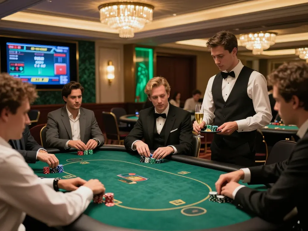 Experience slot depo 5k action in an elegant casino with exclusive poker tables and luxury decor.