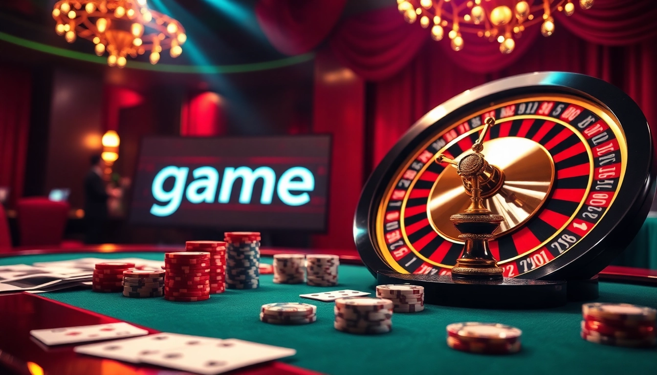 Exciting gameplay at the digital table for game bài đổi thưởng featuring vibrant poker chips and cards.