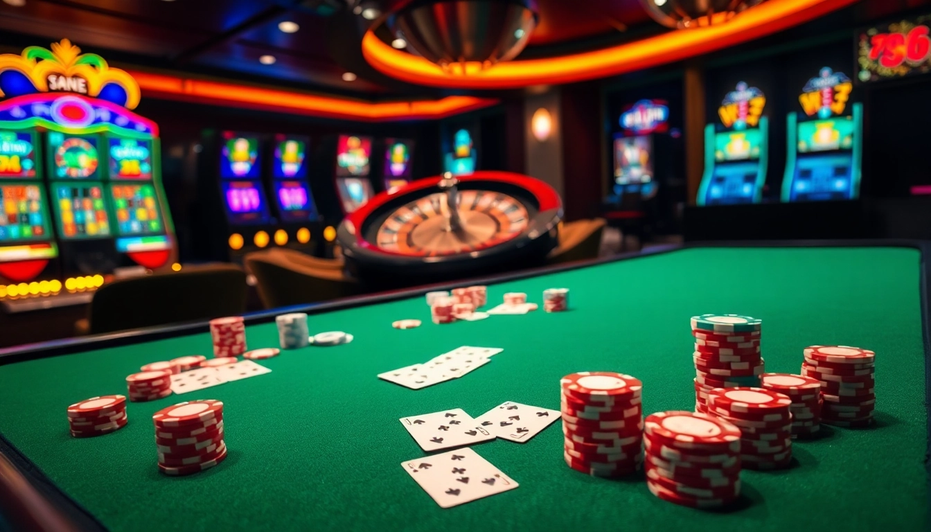 Experience the excitement of 68 game bài at a vibrant casino with poker and roulette.