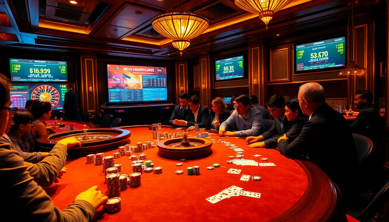 Experience the exhilarating gaming ambiance at http://8kbetsg.com with engaging poker and roulette tables.