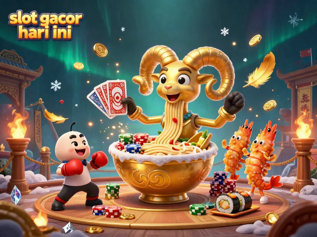 Menangkan slot gacor hari ini dengan ilustrasi menarik dari karakter kartun 3D di kasino.