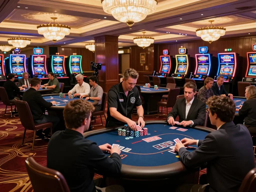 open88 com players enjoying dynamic poker games in an elegant casino atmosphere
