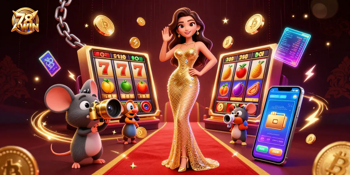 Experience thrilling gameplay at 78WIN with vibrant slot machines and captivating 3D graphics.
