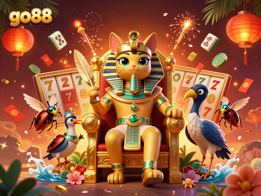 Experience the thrilling go88 casino adventures with vibrant Egyptian-themed characters and dazzling designs.