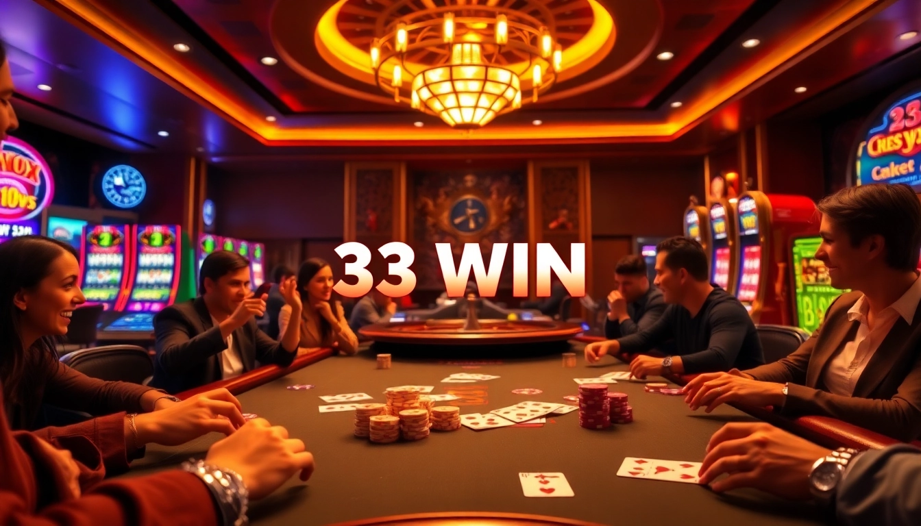 Experience thrilling gameplay at 33WIN casino with vibrant tables and engaging players.