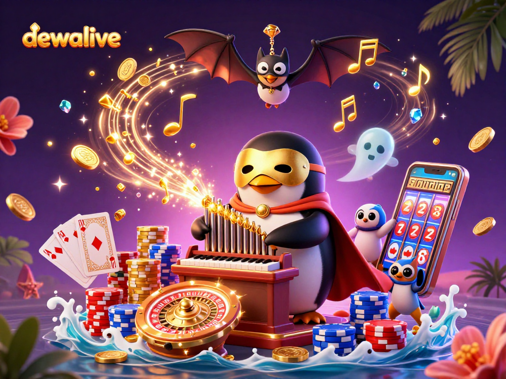Pemain dewalive meraih keberuntungan dengan jackpot di slot bertema, menampilkan simbol keberuntungan yang cemerlang.