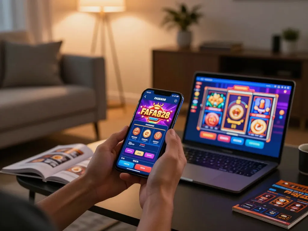 เข้าร่วมแอปเกม FAFA828 บนสมาร์ทโฟนขณะใช้กลยุทธ์การจัดการเงินทุน
