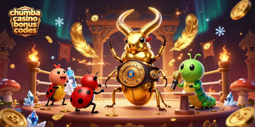Engage with chumba casino bonus codes through this vibrant 3D casino illustration of unique characters.