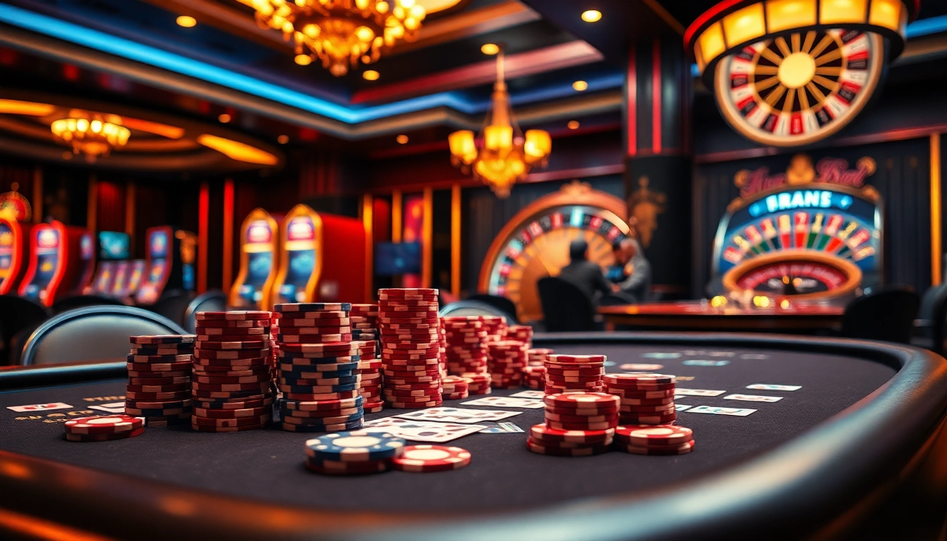 Engage with exciting sex game action amid a vibrant casino atmosphere featuring rich colors and poker table gameplay.