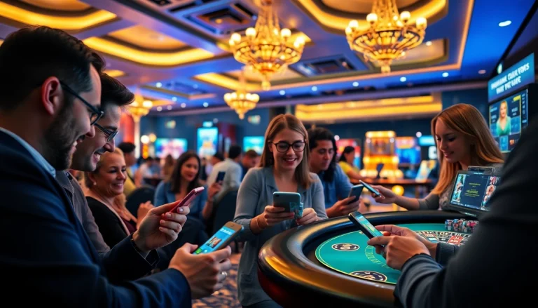 Exciting gaming scene at TT88 showcasing players enjoying various online casino games.