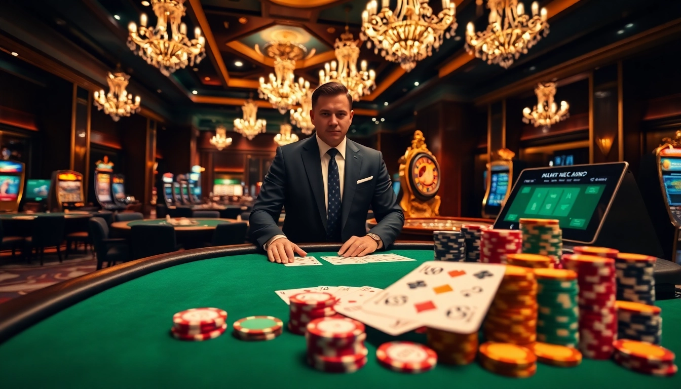 79king premium casino scene with cards, chips, and roulette for avid gamblers