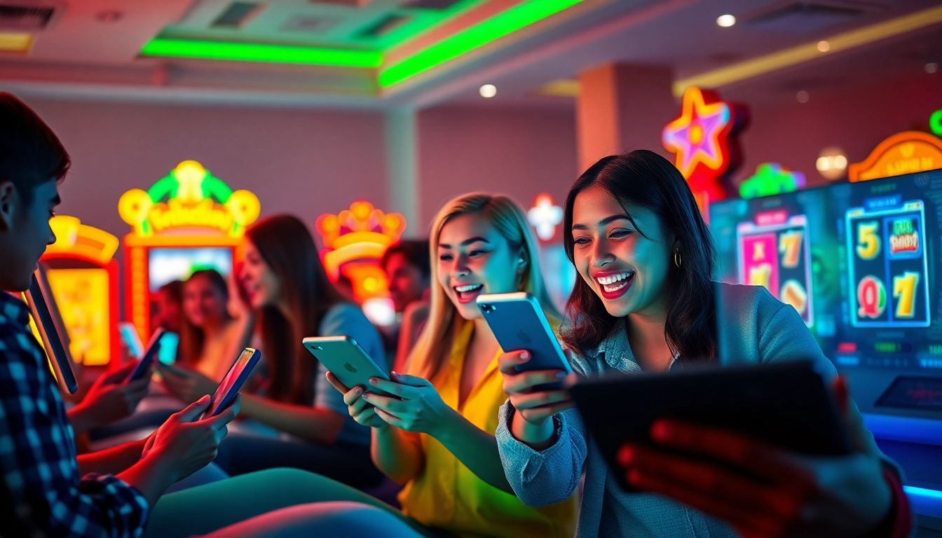 Situs kode4d players immersed in an exciting online gaming experience with vibrant slot games.