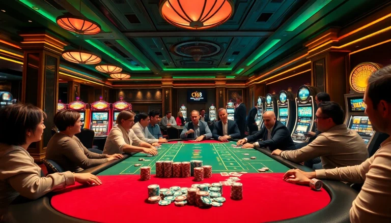 Experience C168 casino excitement at a lively poker table full of vibrant action.