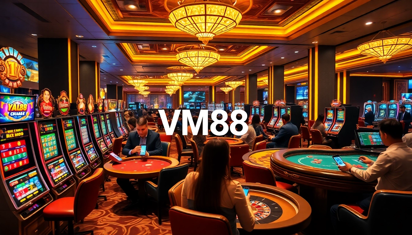 Experience the thrill of betting and winning at VM88's vibrant casino environment.