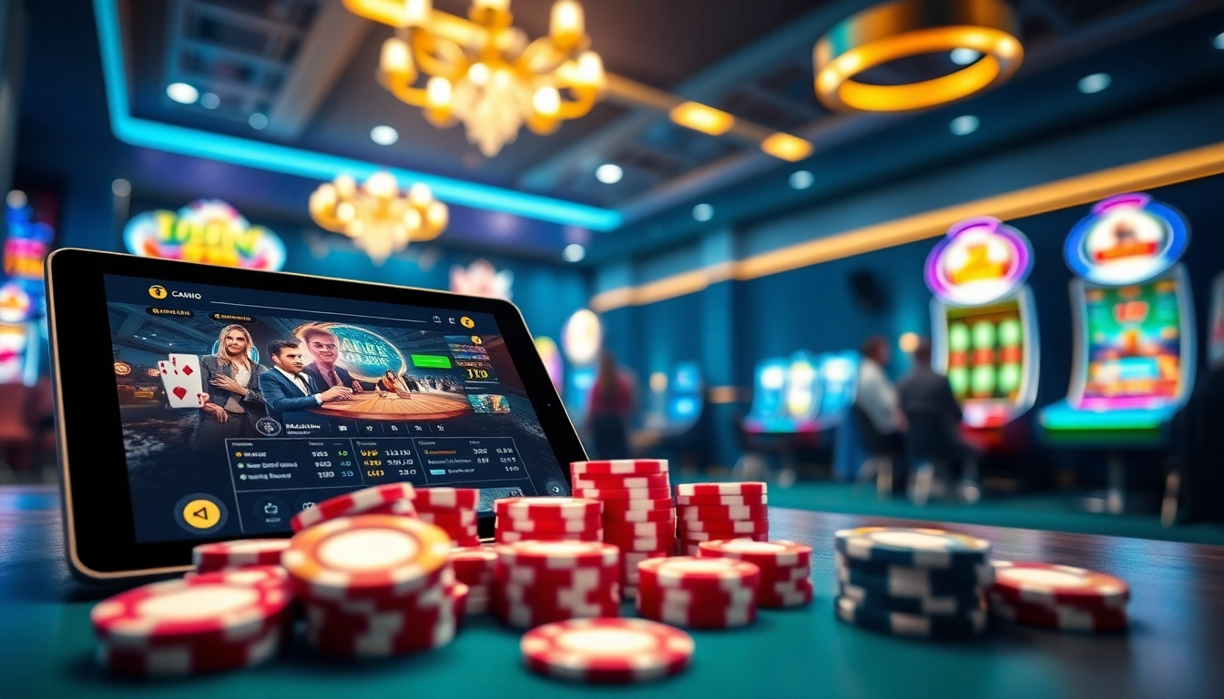 Exciting online gambling experience at XX88 showcasing vibrant gaming elements and a sleek interface.
