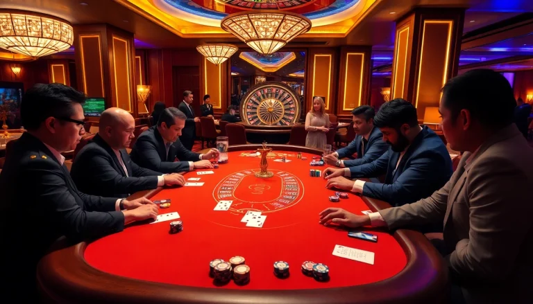 Experience the excitement of PU88 with professional poker players enjoying a high-stakes game.