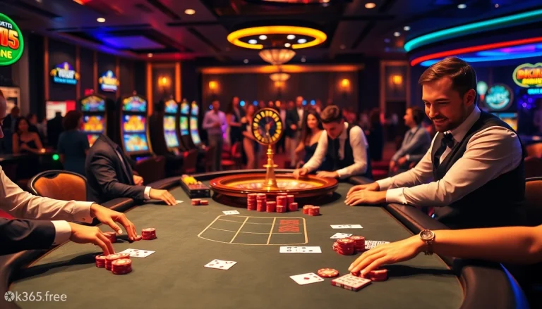 Experience high-stakes action at ok365.free with professional poker gameplay and vibrant casino atmosphere.