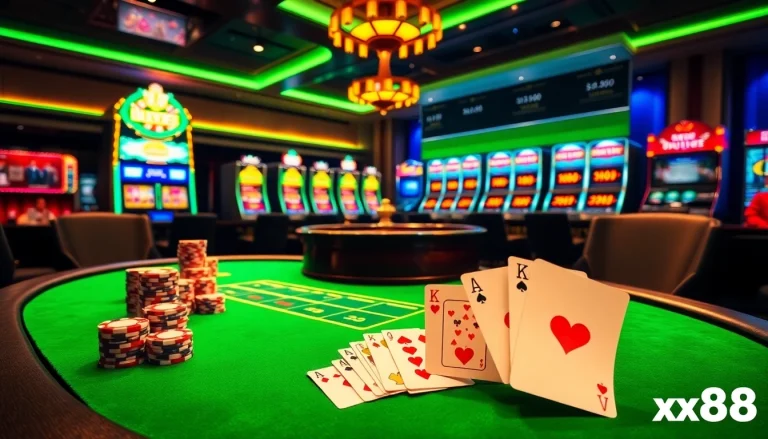 Experience the thrill of winning at xx88 with vibrant casino visuals and engaging gameplay.