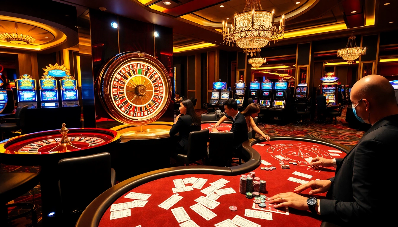 Experience the thrilling atmosphere of KJC's online gambling at https://kjc.exchange with vibrant casino tables and engaging players.