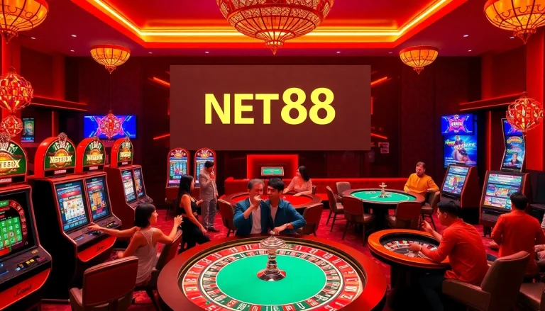 Experience the thrill of winning at NET88's lively online casino with vibrant slot machines and poker.