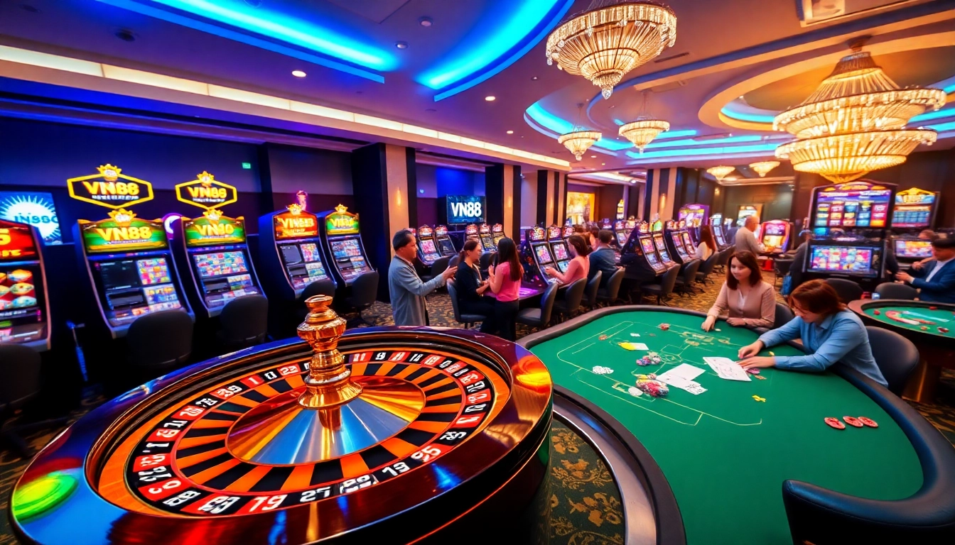 Experience the exciting atmosphere of online gambling with vn88 as players enjoy thrilling casino games.
