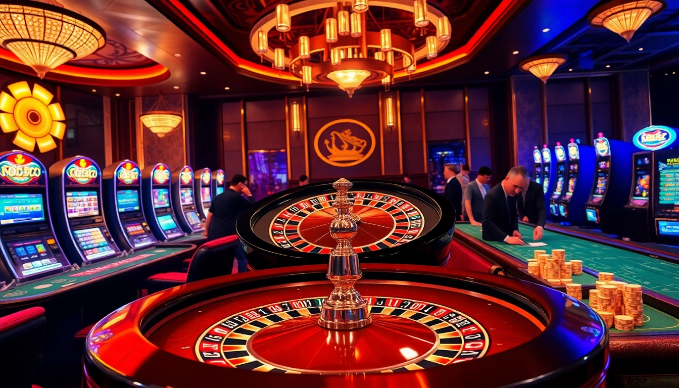 Experience thrilling gameplay at God345 with vibrant casino tables and engaging players.