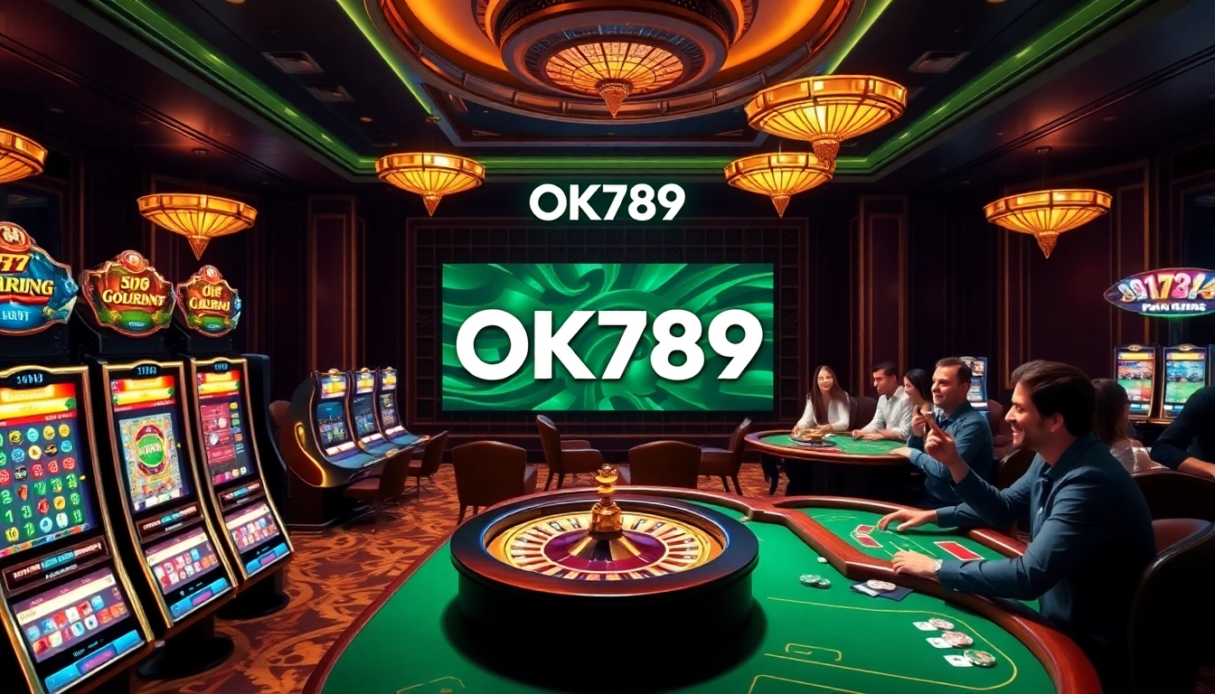 Players enjoying slots and poker at OK789, the premier online gambling platform.